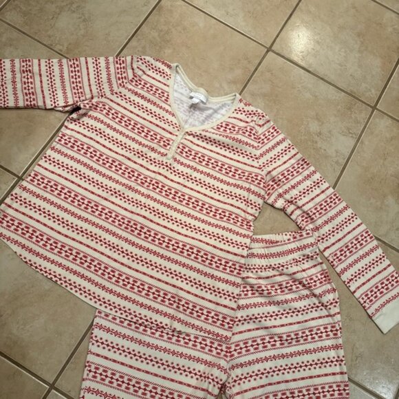 LC Lauren Conrad Red and White Pajama Set - Picture 1 of 6